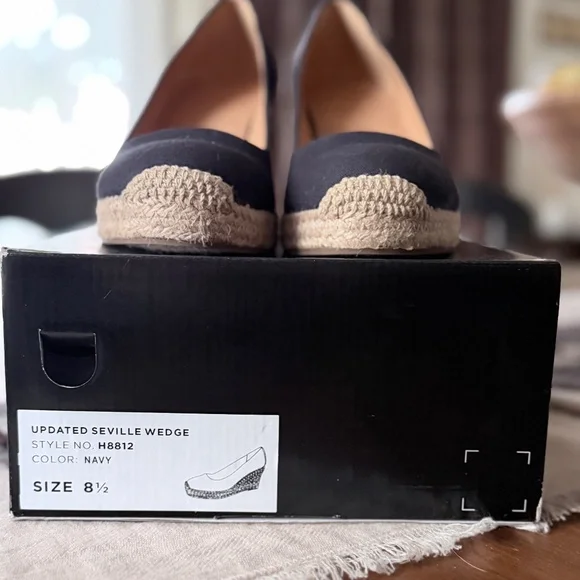J. CREW FACTORY | Seville Canvas Espadrille Wedge in Dark Navy, Size 8.5 - Picture 10 of 10